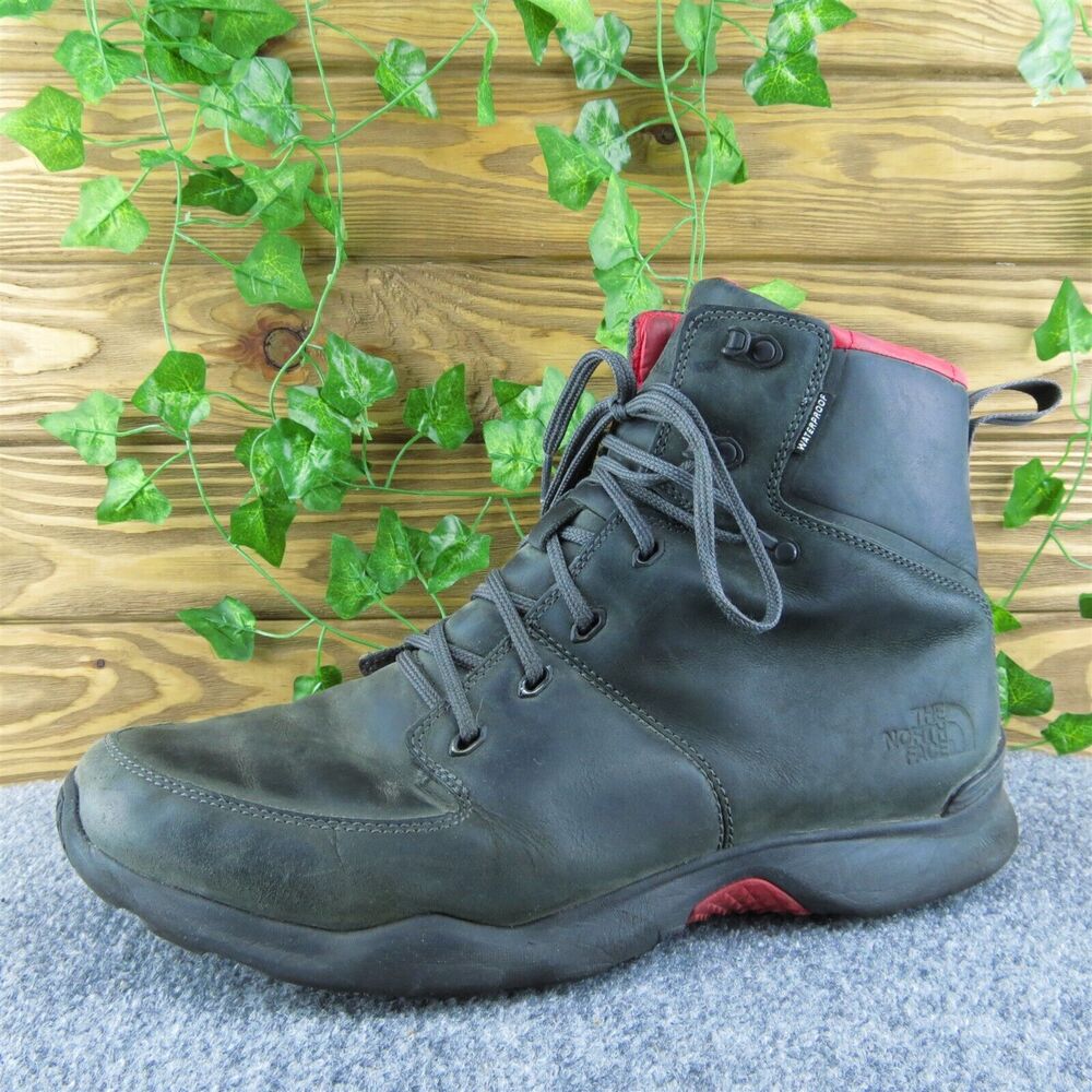The North Face Men Snow Boot Black Leather Lace Up Size 13 Medium‎